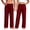Red, variant on Couples Christmas Pajama Pants Red Reindeer Jogger Lounge Sleepwear Elastic Waist