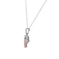 thumbnail image 2 of 925 Sterling Silver 3D Enamel Two Dolphins Couple Charm Pendant Necklace, 18", 2 of 3