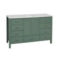 thumbnail image 5 of Horizon 60" Single Bathroom Vanity with Sage Green Cabinet and Engineered White Top, 5 of 6