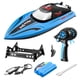 thumbnail image 4 of Barco Teledirigido Barco RC de 2,4 GHz, motores duales, barcos RC, juguetes acuáticos para adultos y niños (azul tres el Likrtyny libre de BPA, 4 of 9