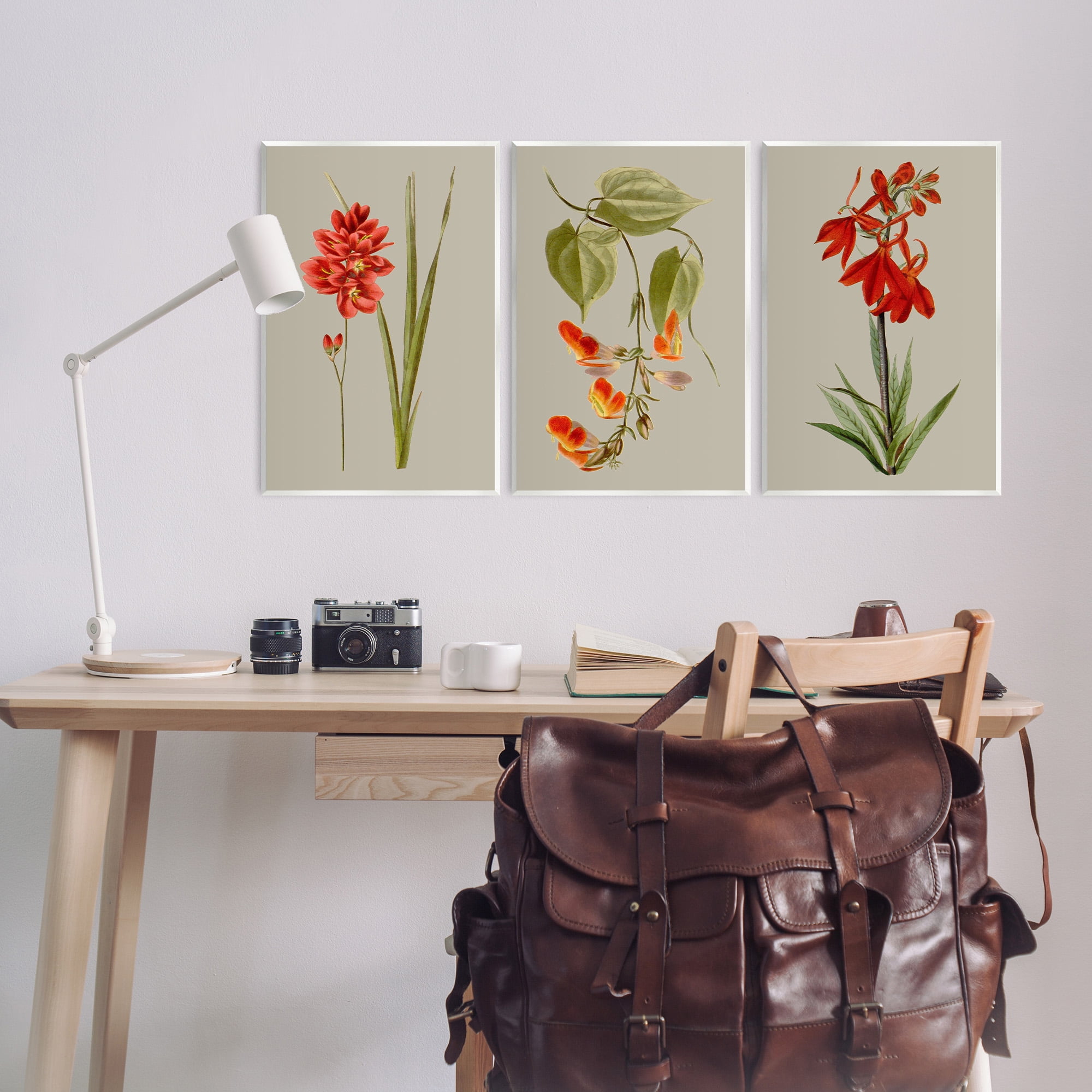 Stupell Industries Woodland Flower Study Botanical & Floral Painting Unframed Art Print Wall Art, 13 x 19, Set of 3