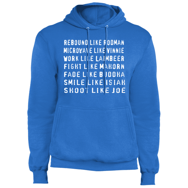 Down With Detroit Bad Like Bad Boys Port Co Core Fleece Pullover Hoodie Royal L Walmart Com Walmart Com