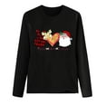 thumbnail image 4 of pimelu Christmas Shirts Womens Christmas Tops Ladies Classic Plaid Xmas Graphics Pullover Blouses Plus Size Lightweight Round Neck Long Sleeve Tee Shirts, 4 of 4
