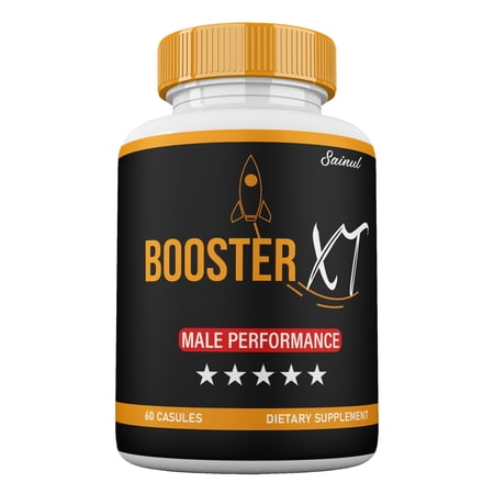 Booster XT Blood Flow Capsules, Booster XT Male Supplement Pills, Maximum Strength (1 Pack)