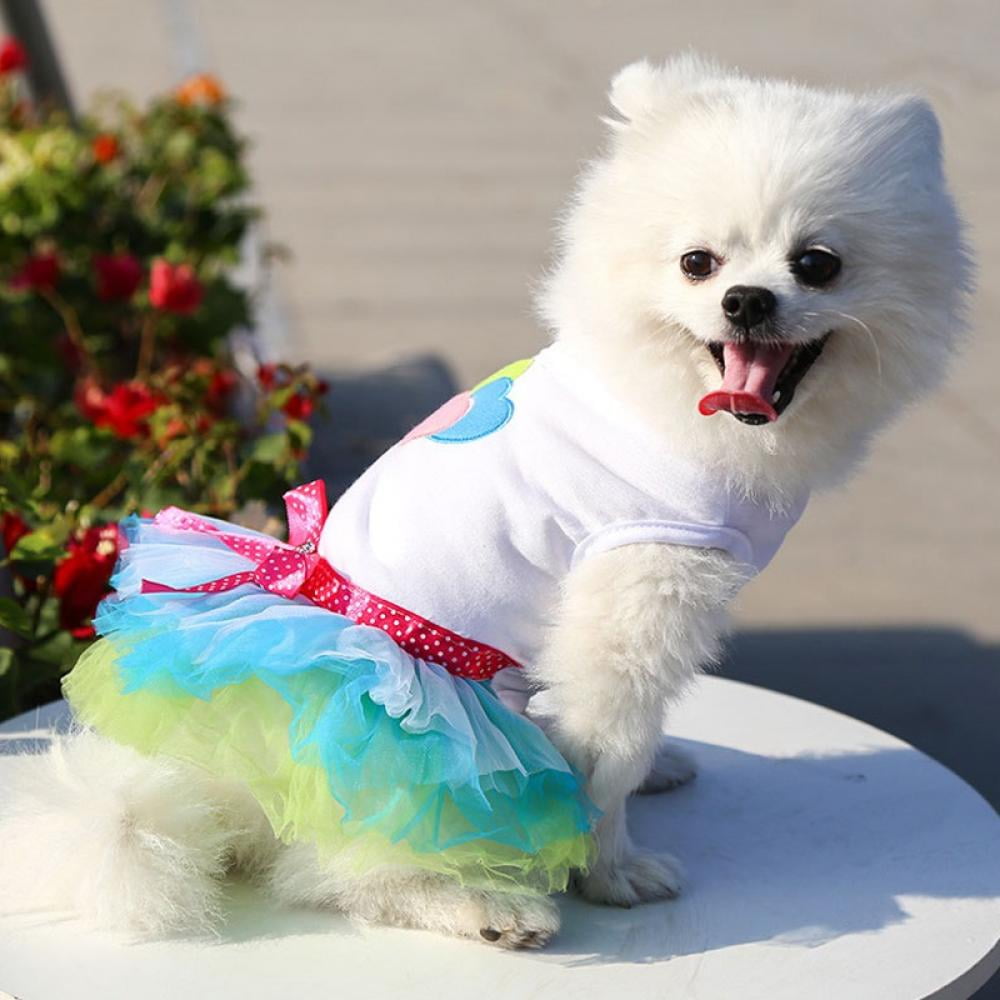 Zunea Camisole Small Dog Girls Dresses Summer Puppy Sundress Cute Happy Dog  Suspender Tutu Skirt Soft Vest Princess Dress Female Pet Clothes Outfits