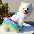 thumbnail image 4 of Savlot Small Dog Dress- Cute Tutu Princess Dress Heart Printed Puppy Dresses for Girl Small Dogs in Summer,Blue S, 4 of 11