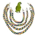 thumbnail image 6 of HEVIRGO Pet Bird Parrot Chewing Bar Swing Hanging Climbing Perch Cage Play Bite Toy Multi-color Cotton Rope + Metal, 6 of 8