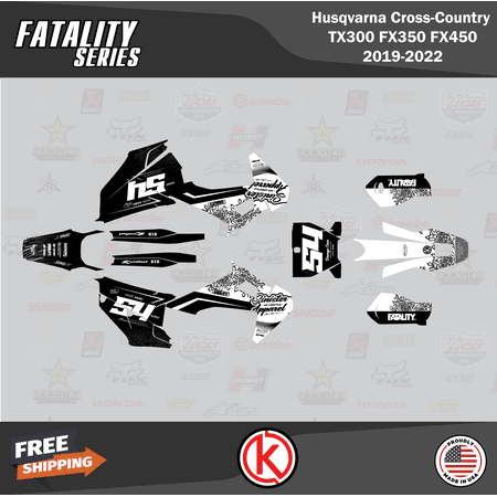 Kalair GFX Graphics Kit for Husqvarna TX300 FX350 and FX450 (2019-2022) Fatality Series