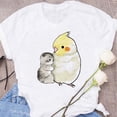 thumbnail image 2 of Cute Cats Printing Women T-shirts New Kawaii Women's Tshirt Fashion Women Clothing Funny Korean Style T-Shirts Shirts for Woman, 2 of 6
