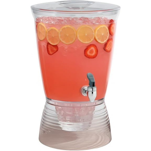 CozyNestFinds Drink Dispensers for Parties (2.5 Gallon) Large Plastic Water Dispenser for Counter Tops, No Mess, Easy to Assemble & Wash, Up to 40 Drinks