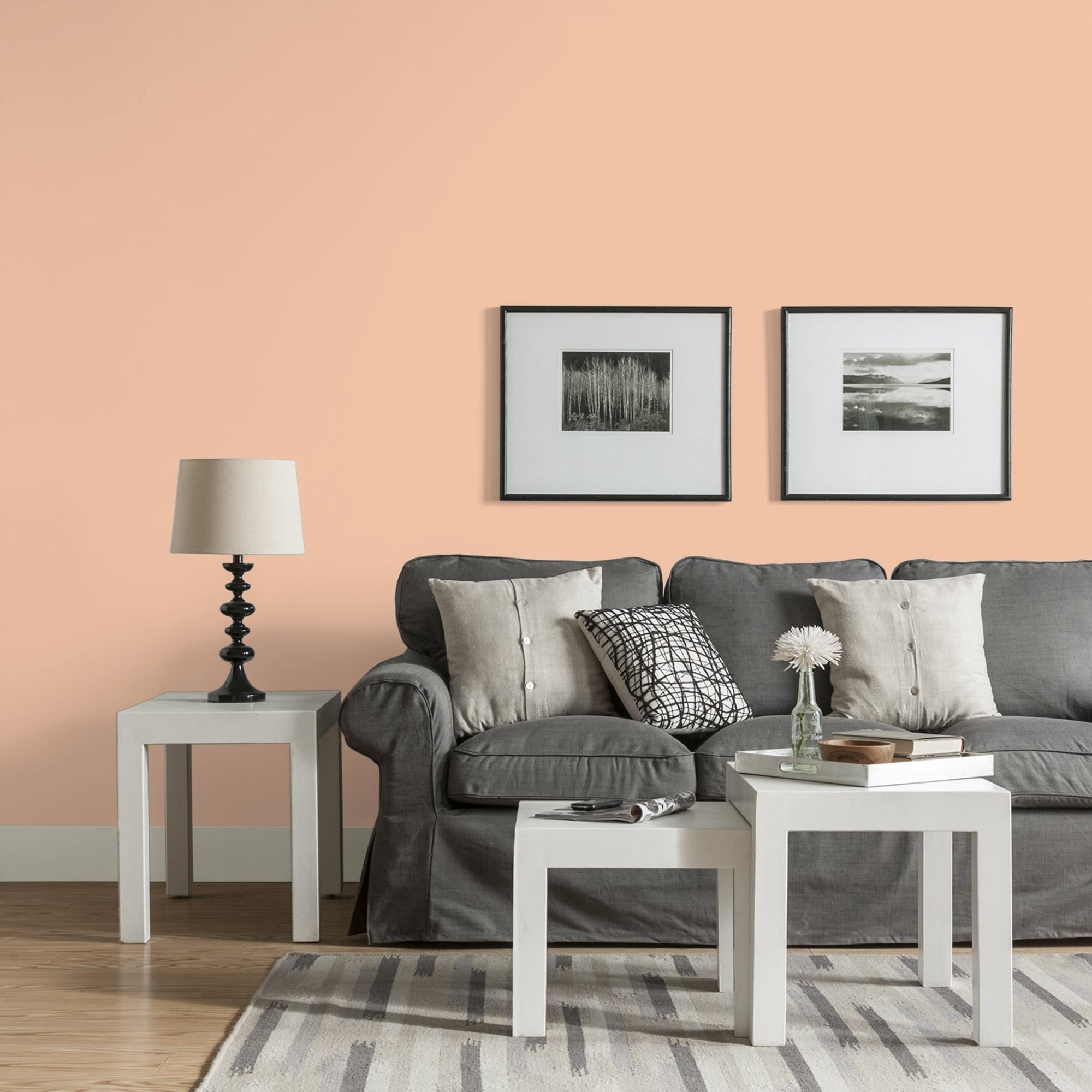 Glidden One Coat Siesta / Orange Eggshell Interior Paint with Primer, 1 Gallon