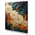 thumbnail image 2 of Designart "Orange Teal botanic Whirlwind III" Abstract Wall Art Living Room, 2 of 5