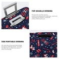 thumbnail image 3 of Susaid Winter Skiing Snowflakes Print Elastic Washable Suitcase Cover with Hidden Zipper, Fits 18-32 Inch Luggage for Protection During Travel-Large, 3 of 7