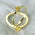 thumbnail image 5 of Princess Cut Yellow Topaz Bands 18K Gold Plating Womens Wedding Tail Ring Sz 4-9, 5 of 5