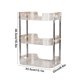 thumbnail image 3 of Plastic Transparent Cosmetics Organizer Bathroom Vanity Cutis Care Products Perfume Shelf Desktop Organizer, 3 of 6