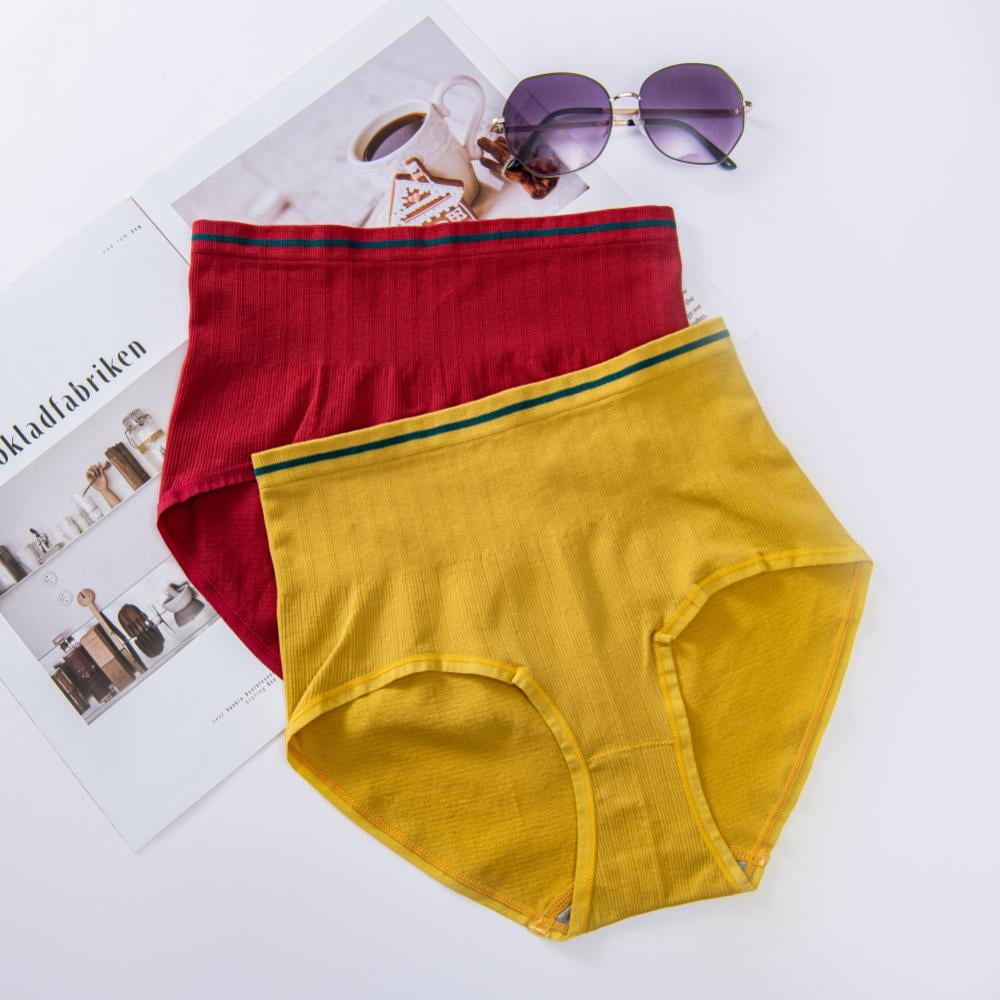 3Pack Women High Waisted Soft Hipster Panties Ladies Full Coverage