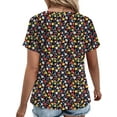 thumbnail image 2 of 3X Womens Tops Plus Size Casual Short Sleeve Shirts Summer V Neck Tees YH003 3X-Large, 2 of 5