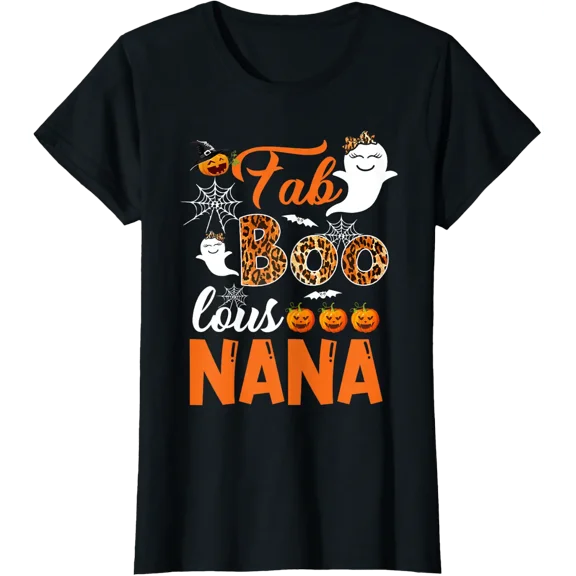 Fab Boo Lous Nana Leopard Halloween T Shirt Size S-5XL