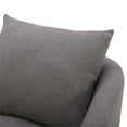 thumbnail image 6 of Bowery Hill 18.5'' Modern Fabric Swivel Accent Chair in Gray/Warm Walnut, 6 of 11