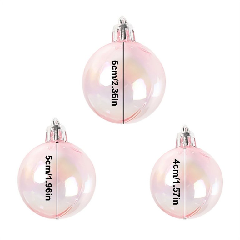 15Pcs/Set Clear Plastic Fillable Ornament Balls With Golden Cap