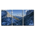 thumbnail image 2 of wall26 - 3 Piece Canvas Wall Art - Winter Landscape of Mountain with Snow in The Blue Sky - Modern Home Art Stretched and Framed Ready to Hang - 24"x36"x3 Panels, 2 of 4