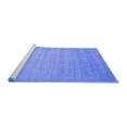thumbnail image 2 of Ahgly Company Machine Washable Indoor Square Abstract Blue Contemporary Area Rugs, 7' Square, 2 of 4