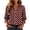 01-Wine, variant on JSheng Women's Polka Dot Button Down Shirt Lapel Collar 3/4 Sleeve Ruffle Cuff Casual Top 01-Army Green L
