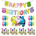 thumbnail image 2 of Care Bears Birthday Decorations 31pc Happy Birthday Room Decorations Original Care Bears Party Supplies: Party Hats Birthday Banners Balloons Rainbow Party Favor Baby Shower Gender Reveal Decor 3+, 2 of 8