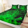 thumbnail image 4 of Feelyou Green Spooky Ghost Bed Sheets, Gothic Halloween Full Size Sheets, 4-Piece, 1 Flat Sheet, 1 Fitted Sheet and 2 Pillowcases, 4 of 5