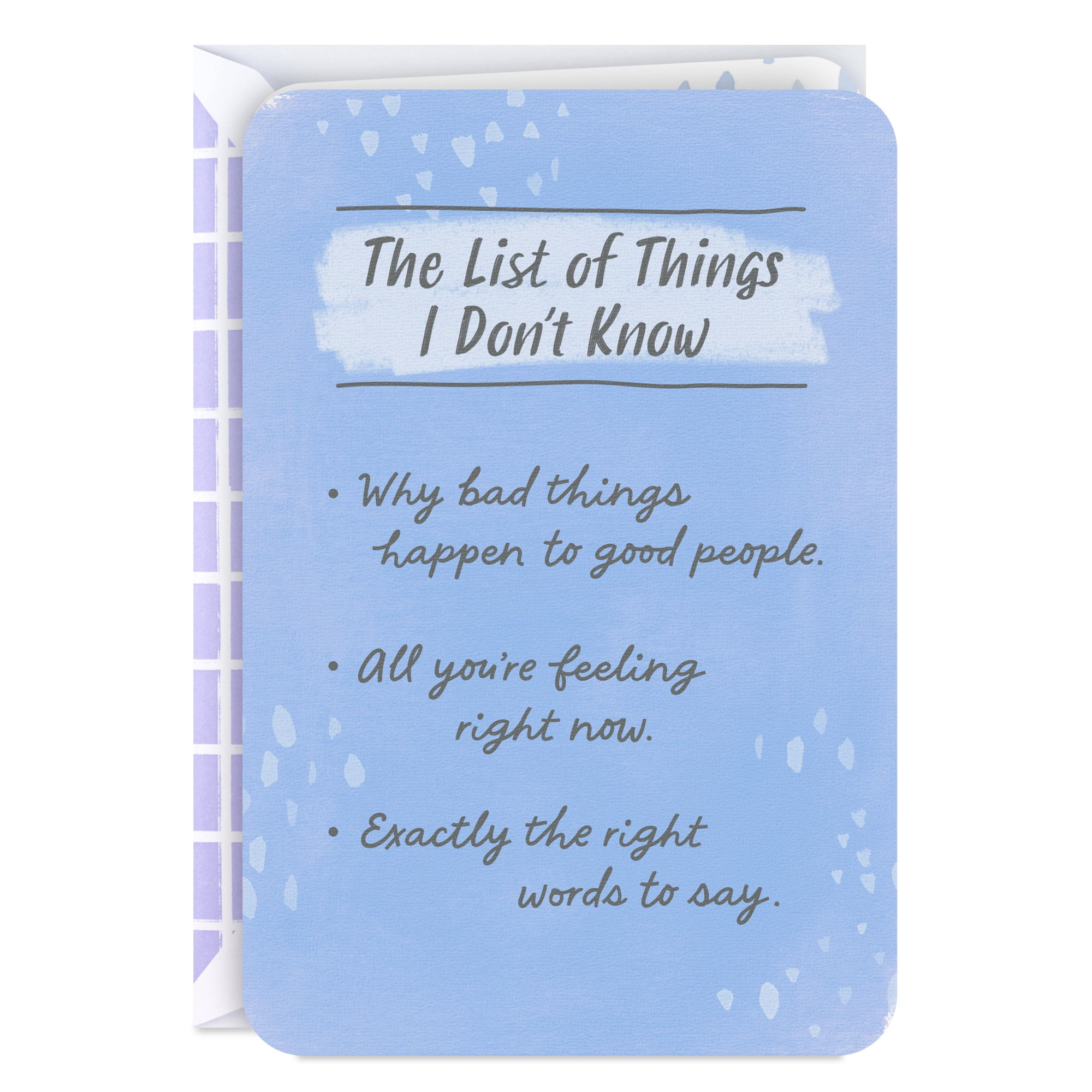 Hallmark Just Because Encouragement Card (The List of Things I Know)