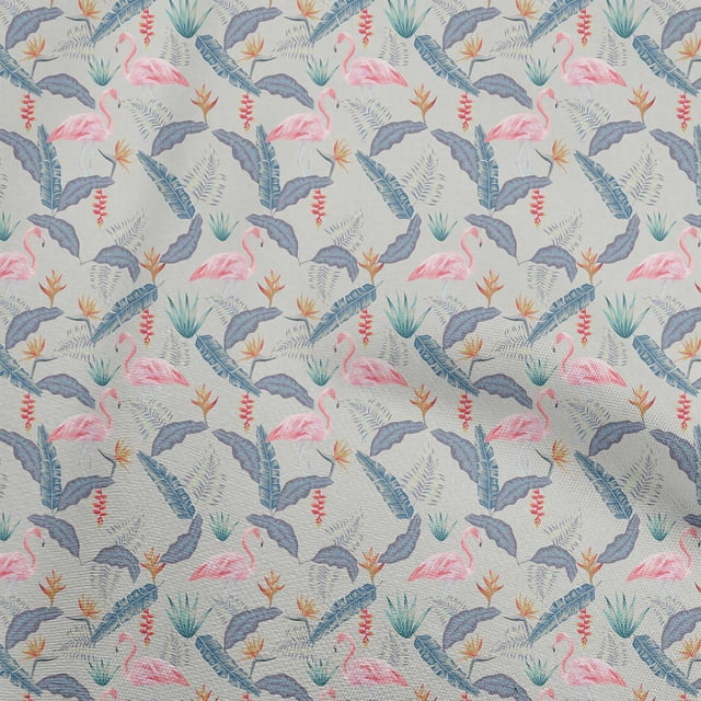 oneOone Georgette Viscose Blue Fabric Tropical Sewing Craft Projects Fabric Prints By Yard 42 Inch Wide