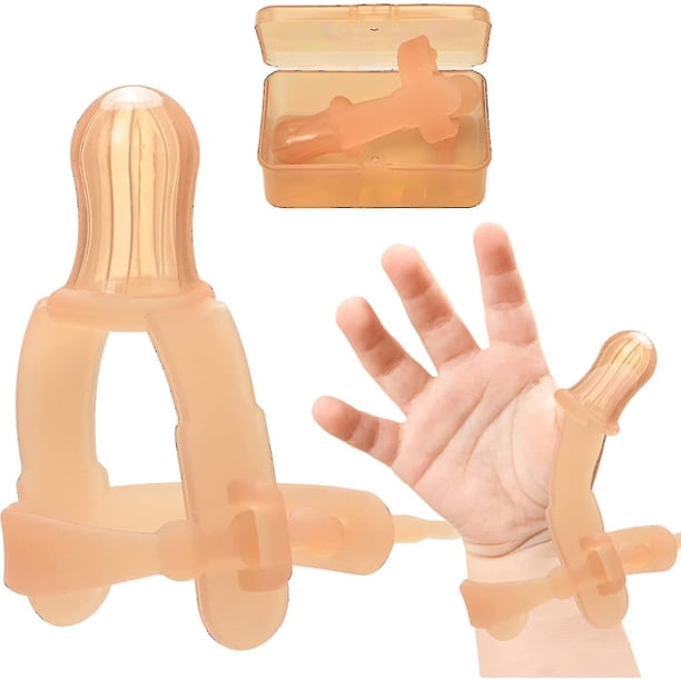 Parada de succión de pulgar para niños - Bebés de 0 a 3 años - Protector de pulgar ajustable de succión de silicona