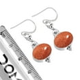 thumbnail image 3 of 925 Sterling Silver Women Jewelry Gold Stone Earring, 3 of 4