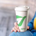 thumbnail image 7 of [1000 Pack] 12 oz Compostable Paper Cups with White Dome Lids - Biodegradable Disposable White Paper Coffee Cups PLA Lined - Eco-friendly Hot and Cold Drinking Cups, 7 of 7