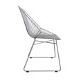 thumbnail image 5 of CosmoLiving by Cosmopolitan CosmoLiving Ellis Accent Moderne, Chaise en Métal Gris, 5 of 5