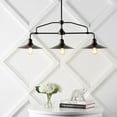 thumbnail image 6 of JONATHAN Y Cade 38.5" 3-Light Industrial Farmhouse Iron Linear LED Pendant, Oil Rubbed Bronze/Clear, 6 of 9