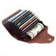 thumbnail image 3 of Tarjeteros unisex de cuero vintage para hombre Estuche para tarjetas de crédito Mini carteras masculinas Monederos con botón minimalista, 3 of 4