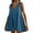Blue, variant on ZZwxWA Womens V Neck Sleeveless Mini Dress Summer Casual Pleat Beach Sundress Loose Fit Swing Flowy 2025 Vacation Dresses