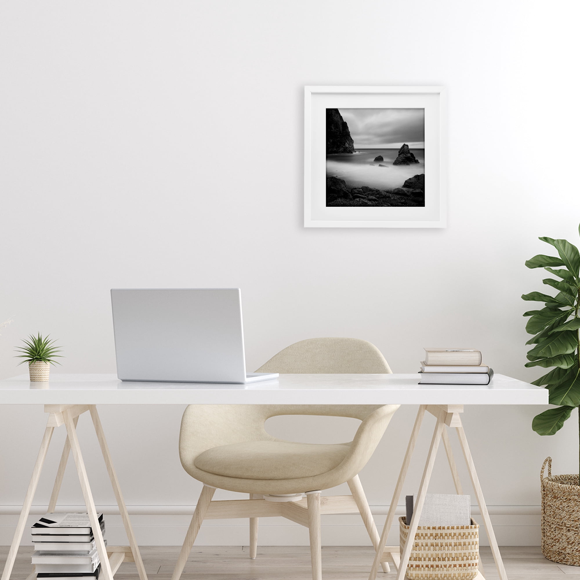 Stupell Industries Clear To The Horizon White Framed Print Under Glass, design by Chip Forelli