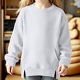 thumbnail image 5 of Girls Soft Pullover Sweatshirts Crewneck Comfortable Long Sleeve Sweatshirt with Pocket Elastic Cuffs Gentle on skin Durable, 5 of 9
