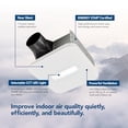 thumbnail image 4 of 110 CFM Bathroom Exhaust Fan with CCT LED Light CleanCover? Grille, ENERGY STAR, 4 of 5