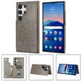 thumbnail image 5 of Dteck for Samsung S24 Ultra Case With Card Holder & Screen Protector,Women Flower Magnetic Back Flip Wallet Case Phone Case for Samsung Galaxy S24 Ultra 5G,Gray, 5 of 8
