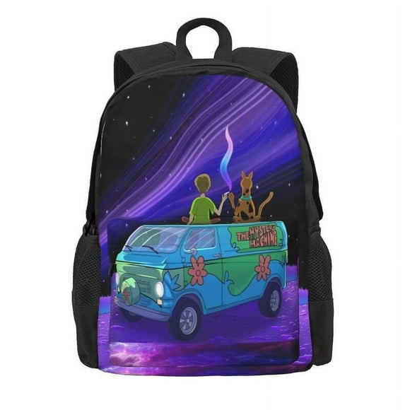 Scooby Doo And Shaggy Smoking Trip Backpack Lightweight Casual School Backpacks Bags Book Travel Hiking Camping Work, 16.5 Inch