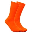 thumbnail image 2 of Couver Unisex Cushioned Arch Support Athletic Crew Socks 2-Pack Orange Size 10-13, 2 of 7