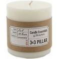 thumbnail image 2 of HomArt Pillar Unscented Paraffin Decorative Wax Candle Cotton Wick, 3-Inch by 3-Inch, Ivory, 2 of 2