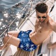 thumbnail image 2 of luoweisi Men's Beach Shorts Quick Dry Swim Trunks with Mesh Lining Christmas Snowflakes L, 2 of 5
