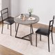 thumbnail image 2 of Lugar Pequeño. Juego de Mesa de Comedor de 3 Pzas para 2, Mesa de Cocina con Juego de Sillas, Mesa de Comedor de Metal de Granja para Comedor, 2 of 40