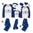 thumbnail image 1 of Pijama familiar a juego de Navidad, hermoso árbol, azul, 1 of 3