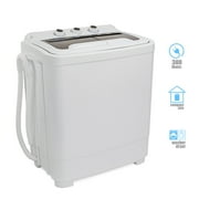 Barton 2-in-1 Portable Compact Washer & Spin Dry Cycle Top Load w/ Built-in Drain Pump, White