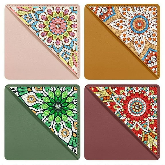 4Pcs x Diamond Art Paintings Bookmarks-Photo Color
